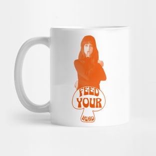 Feed Your Head (Orange and White) Mug